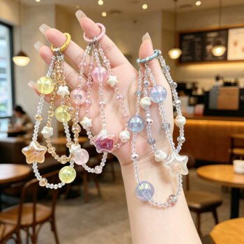 Premium Sparkle Crystal Beaded Phone & Bag Chain