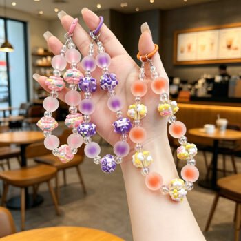 Candy DIY Handmade Keychain, Creative Beaded Bracelet Charm