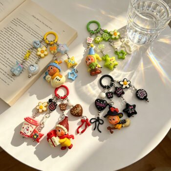 Pop‑Mart Alien Fan‑made Handmade Phone Chain & Keychain Pendant