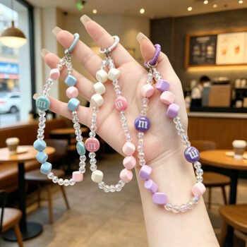 Colorful Candy‑Color DIY Phone Chain Phone Case Lanyard Bag Keychain