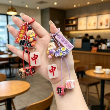 Couple Figurine Phone Chain Key Charm, Girls Bag Phone Case Small Gift