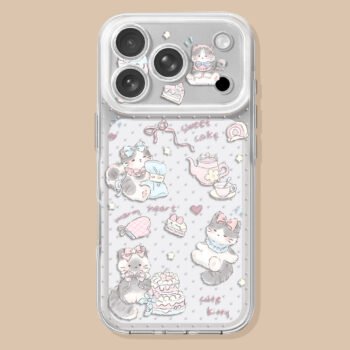 The Cake Cat Phone Case is compatible with iPhone 16/17