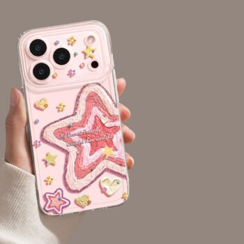 The best-selling star oil painting style phone case is compatible with the iPhone 16/17 series