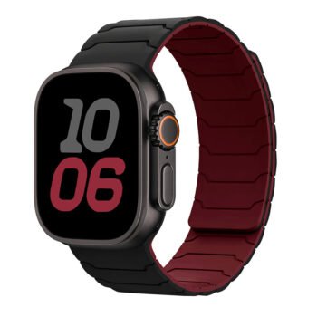 Compatible with iPhone Watch 1-11th generation/Ultra3/SE Armor integrated silicone magnetic watch band