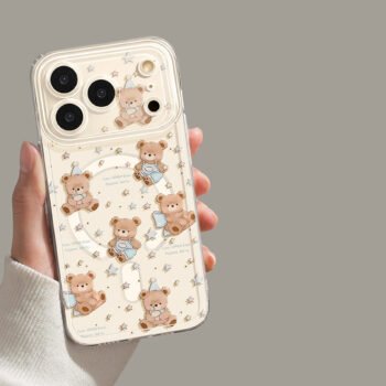 The Bear magnetic phone case is compatible with the iPhone 16/17 series