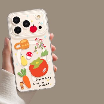 The Splash Ink Tomato phone case is compatible with the iPhone 16/17 series