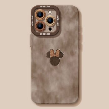 The brown Mini silicone softshell phone case is suitable for iPhone 16/17