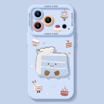 Taro cake silicone shockproof phone case is compatible with iPhone 16/17 series